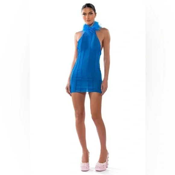 AKIRA | Dresses | Blue Feather Party Dress | Poshmark AKIRA | Dresses | Blue Feather Party Dress | Poshmark